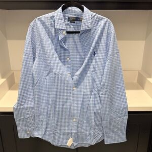 Polo by Ralph Lauren Men's Light Blue Plaid Shirt